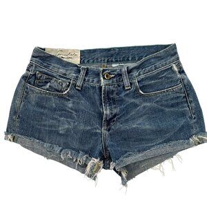 Loomstate Women's Distressed Denim Shorts Blue Size 28